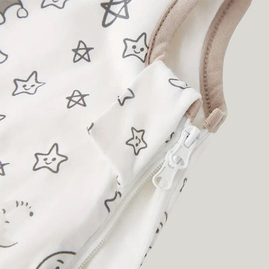 Bamboo Fiber Thickened Sleepwear Bag With Star And Moon Print