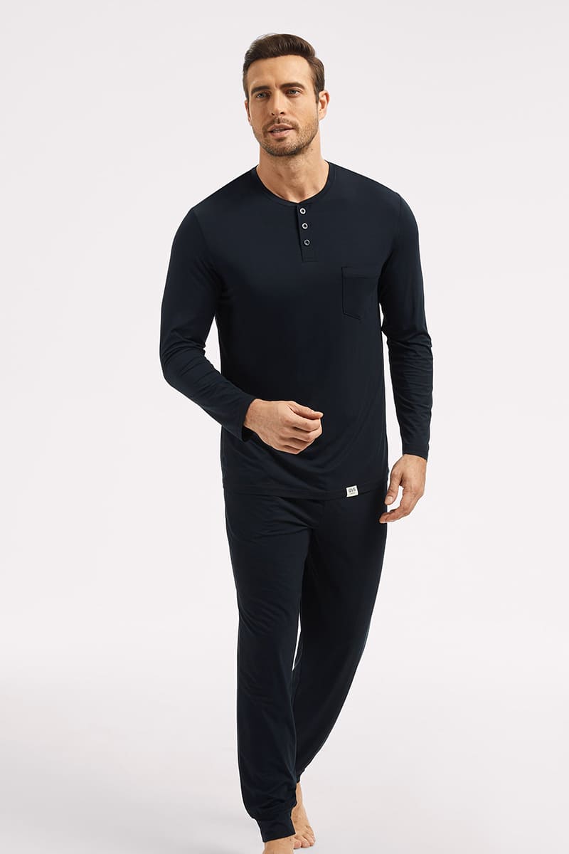 Bamboo Men'S Pj Manufacturing, Customized Henley Shirt Factory