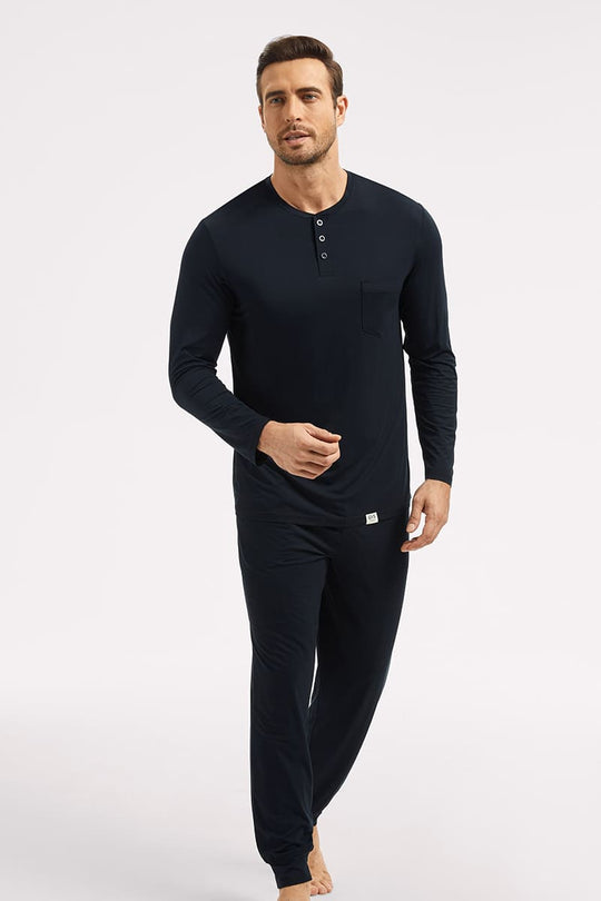 Bamboo Men'S Pj Manufacturing, Customized Henley Shirt Factory
