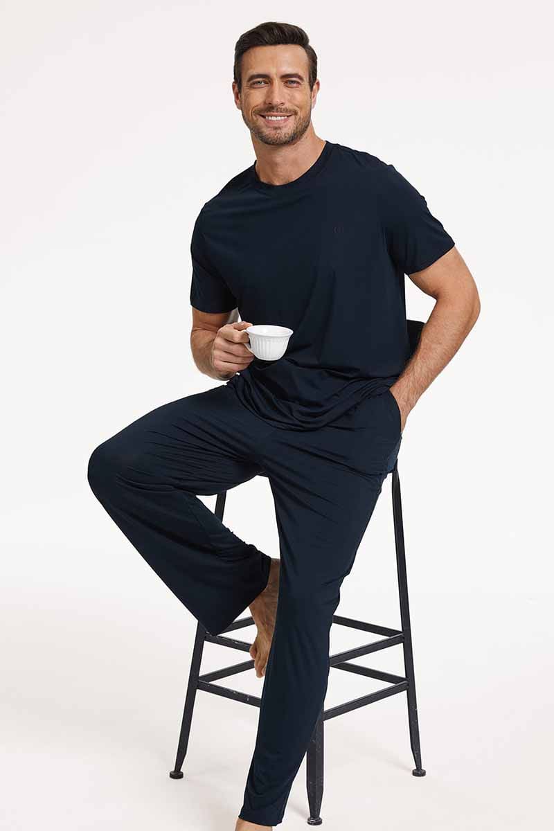 Bamboo Pj Sets For Men In Bulk,Custom Lyocell Pajama Supplier