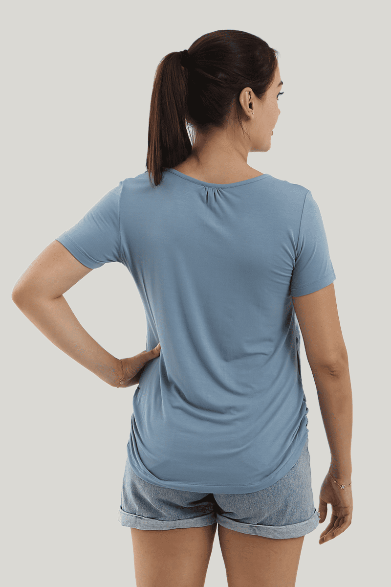 Bamboo Short Sleeve Nursing Tops Manufacturer-2416340137