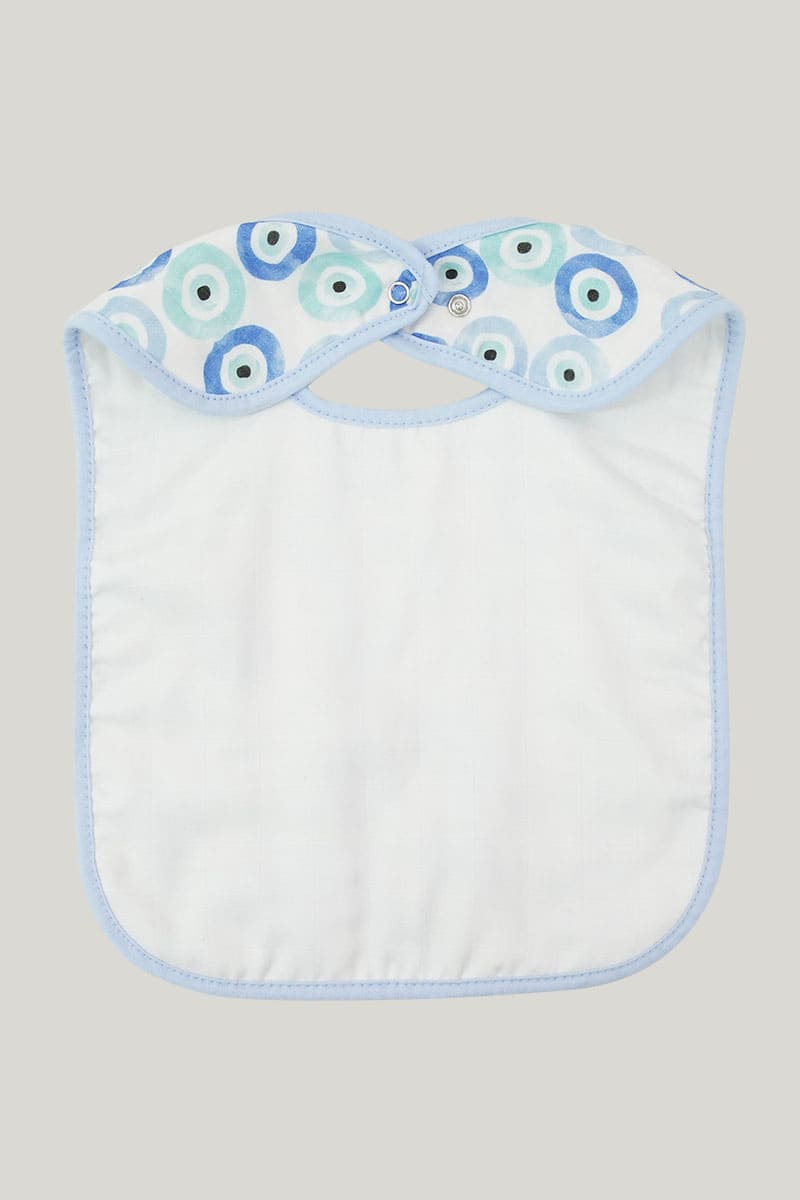 Double-Layer Newborn Woven Trim Bib, Natural Bamboo Viscose Muslin Infant Bib-2311820228-3