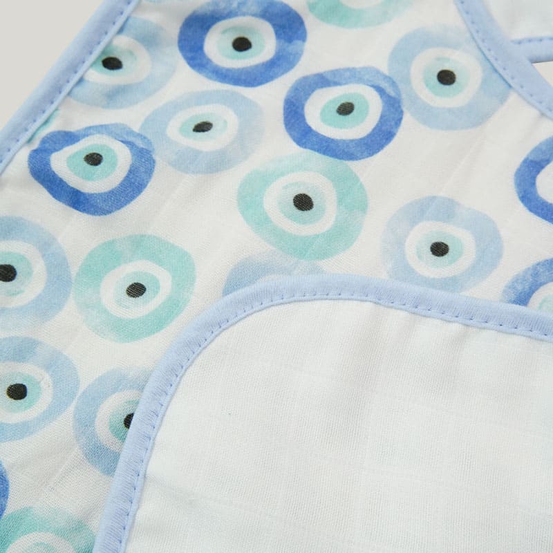 Double-Layer Newborn Woven Trim Bib, Natural Bamboo Viscose Muslin Infant Bib-2311820228-3
