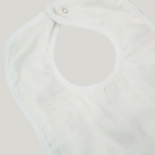 Double-Layer Newborn Woven Trim Bib, Natural Bamboo Viscose Muslin Infant Bib-2311820228-3