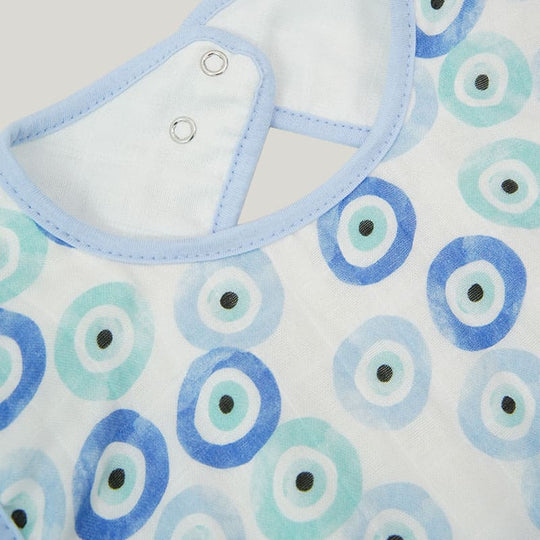 Double-Layer Newborn Woven Trim Bib, Natural Bamboo Viscose Muslin Infant Bib-2311820228-3