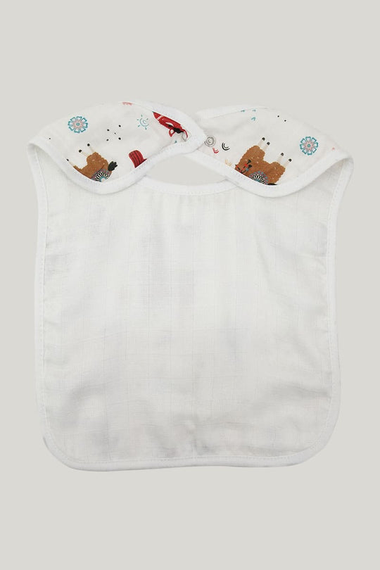 Double-Layer Newborn Woven Bib, Natural Bamboo Viscose Muslin Infant Bib-2311820228-1