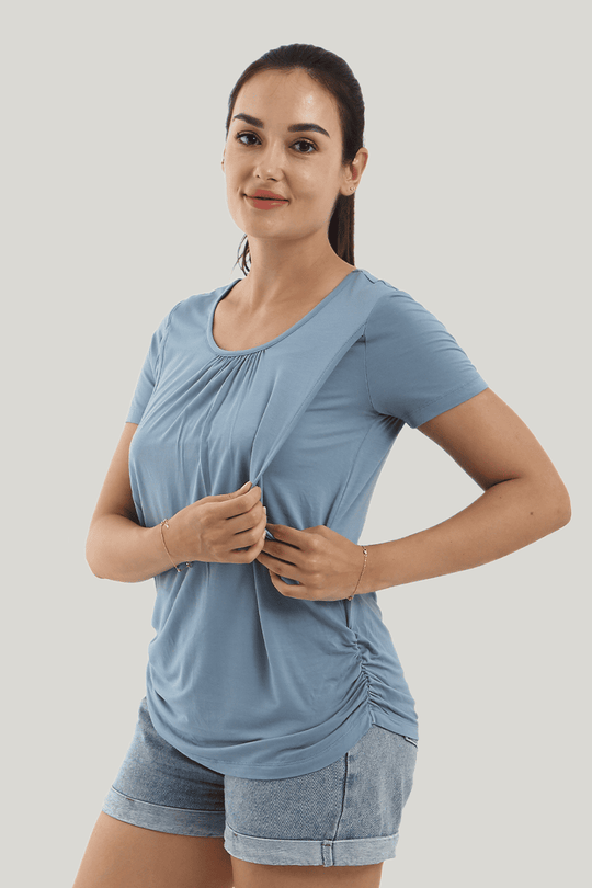Bamboo Short Sleeve Nursing Tops Manufacturer
