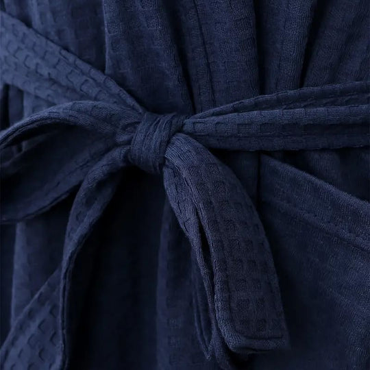 Elegant Men'S Bamboo Fiber Bathrobe, Comfortable And Breathable 3/4 Sleeve Sleepwear With Pockets