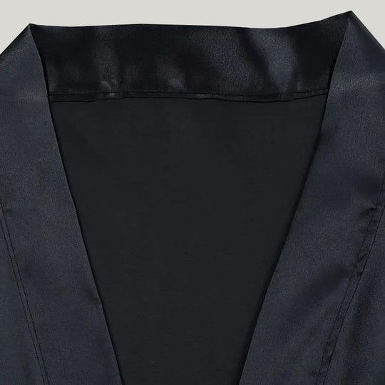 Comfortable Half-Sleeved Men'S Robe, Classic SleepwearWith Tie Waist