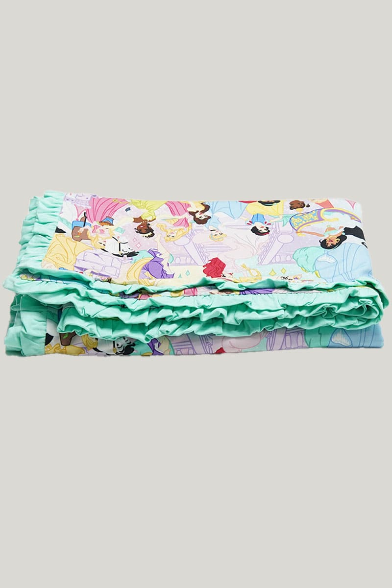 Bordered Skin-Friendly Soft Bamboo Viscose Baby Blanket Swaddle Snow White Print