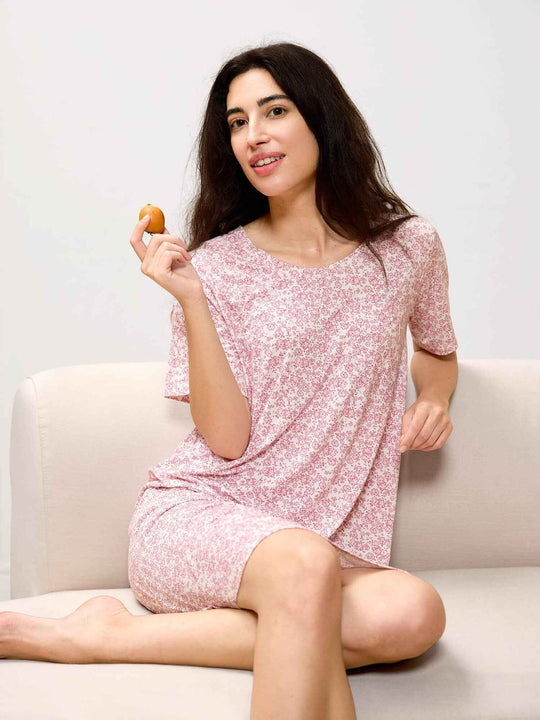 Bulk Premium Bamboo Floral Embrace Nightdress Supplier