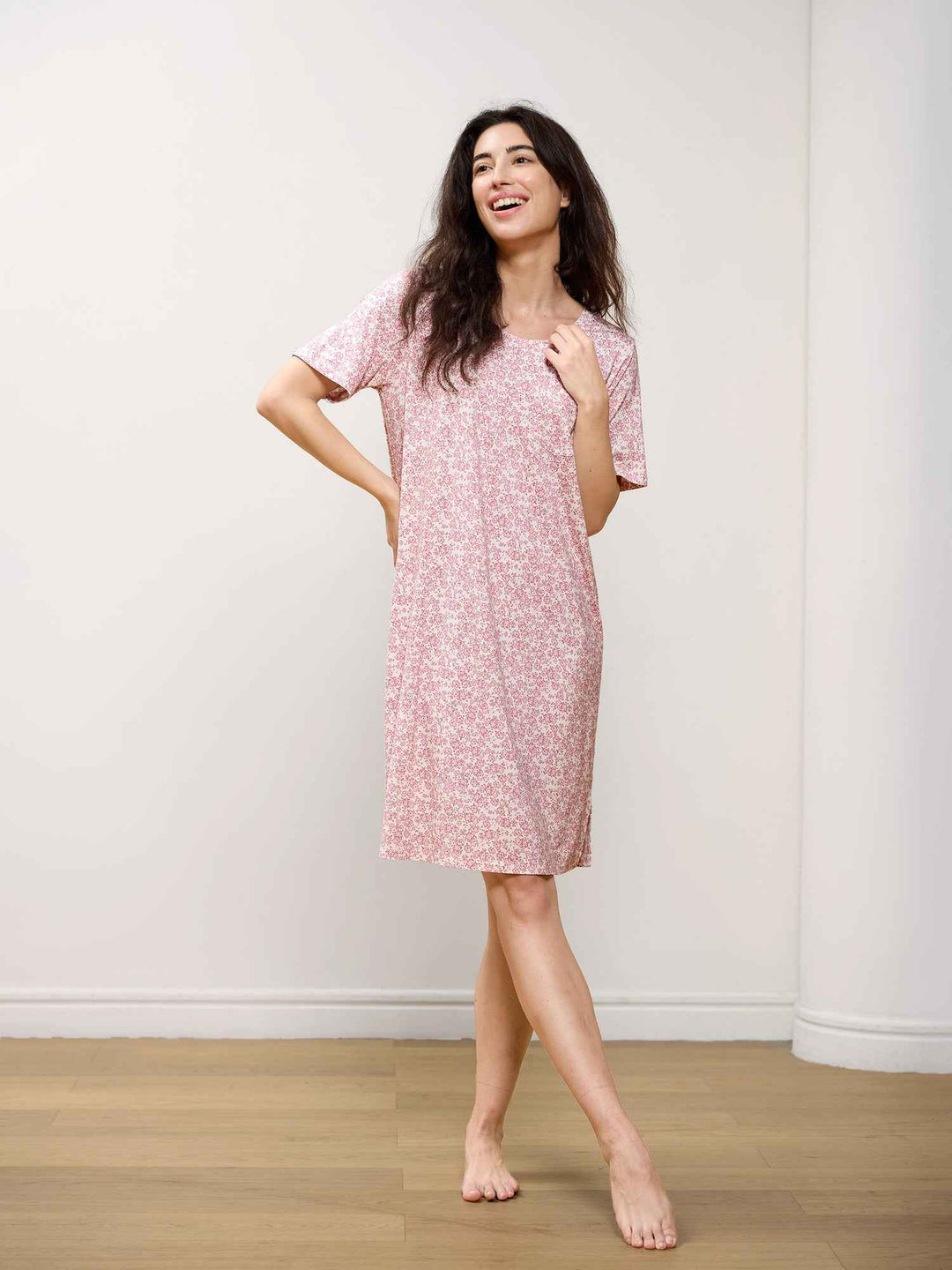 Bulk Premium Bamboo Floral Embrace Nightdress Supplier
