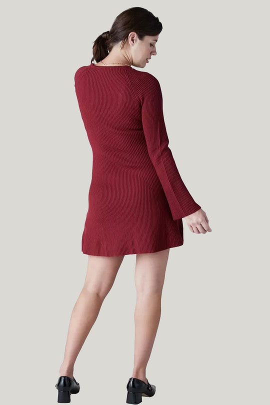 Skin-Friendly Elastic Ribbed Maternity Dress/Labor & Delivery Gowns