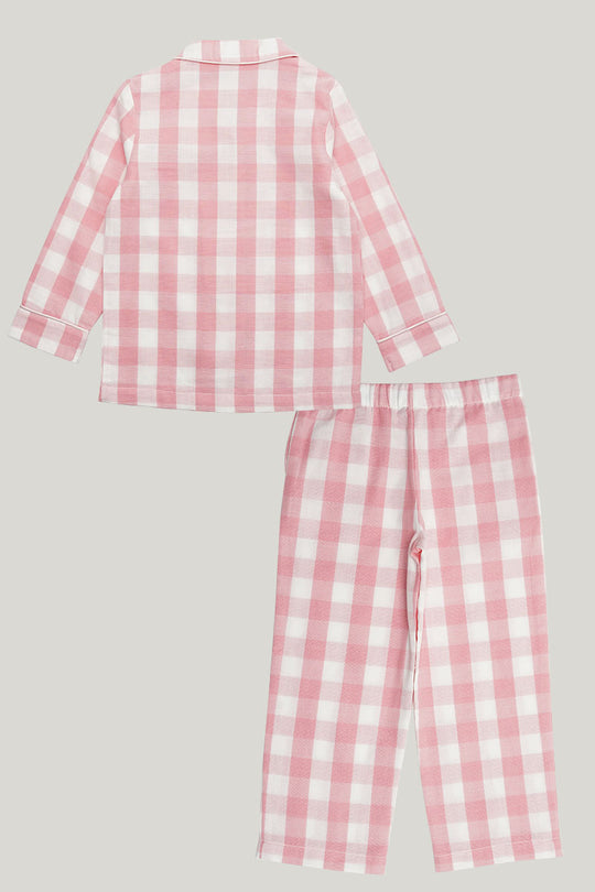 Childrens Cotton Piping Pajamas Set, Double-Layer Cotton Skin-friendly Kids Loungewear Design And Manufacturing Factory-2411290070