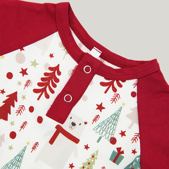 Christmas-themed Baby Knit Long-sleeve Long Pants Sleepsuits-2311820096