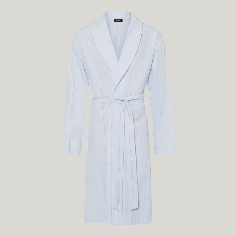 Comfortable And Breathable Men'S Cotton Robe, High Quality Lace Up Sleepwear With Pockets