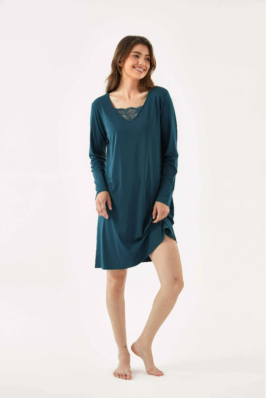 Private Label Bamboo Floral Embrace Nightdress Factory