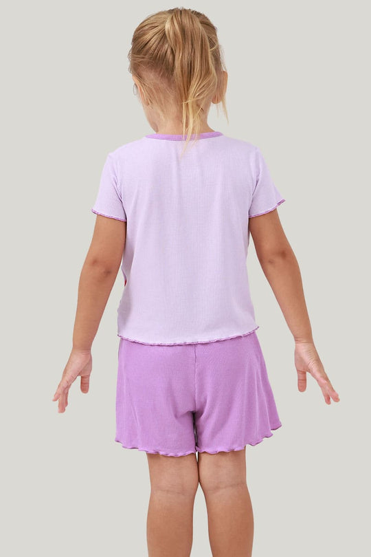 Custom Bamboo Kids Ribbed Short Pyjamas Outfits-2416520345