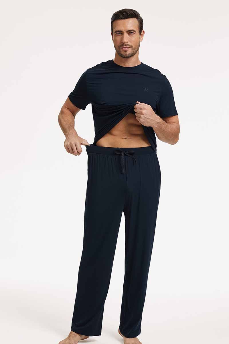 Bamboo Pj Sets For Men In Bulk,Custom Lyocell Pajama Supplier