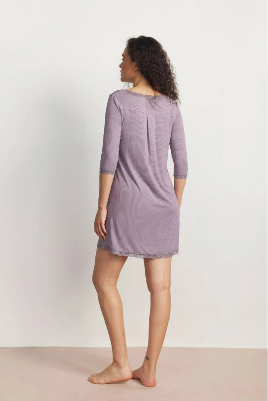 Private Label Bamboo Ribbed 3/4 Nightgown Factory