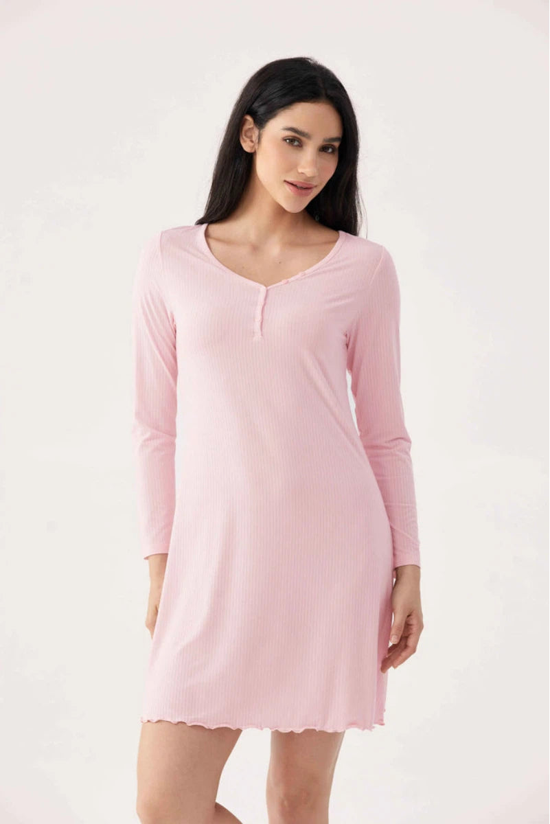 Bulk Bamboo Ribbed Women's Nightgowns Supplier