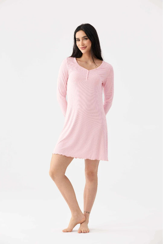 Bulk Bamboo Ribbed Women's Nightgowns Supplier