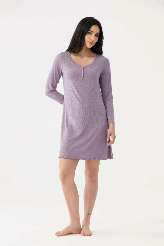 Private Label Bamboo Ribbed Women's Nightgowns
