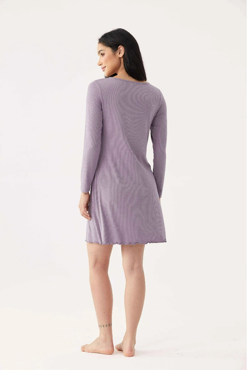 Private Label Bamboo Ribbed Women's Nightgowns