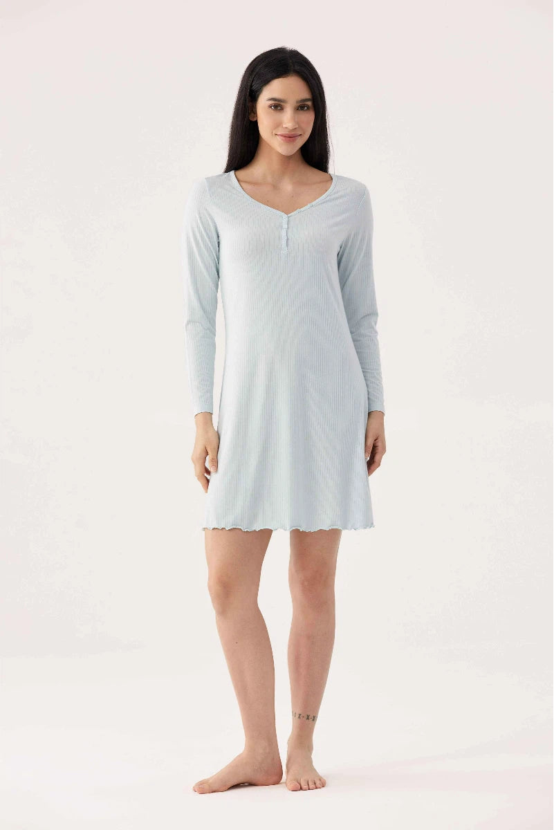 Custom Bamboo Ribbed Women's Nightgowns Manufacturer