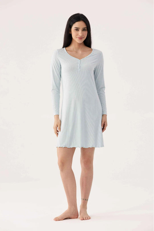 Custom Bamboo Ribbed Women's Nightgowns Manufacturer