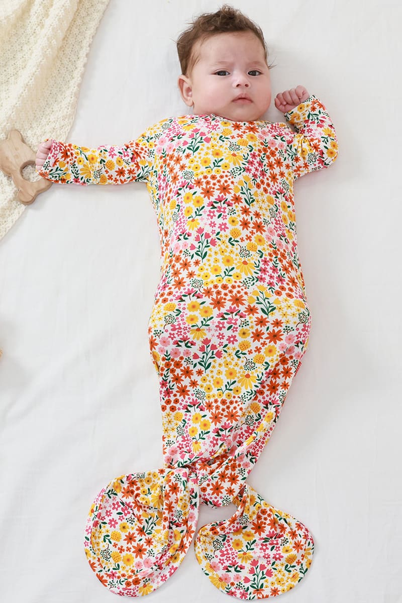 Custom Bulk Bamboo Baby Long-Sleeved Knotted Sleep Bag