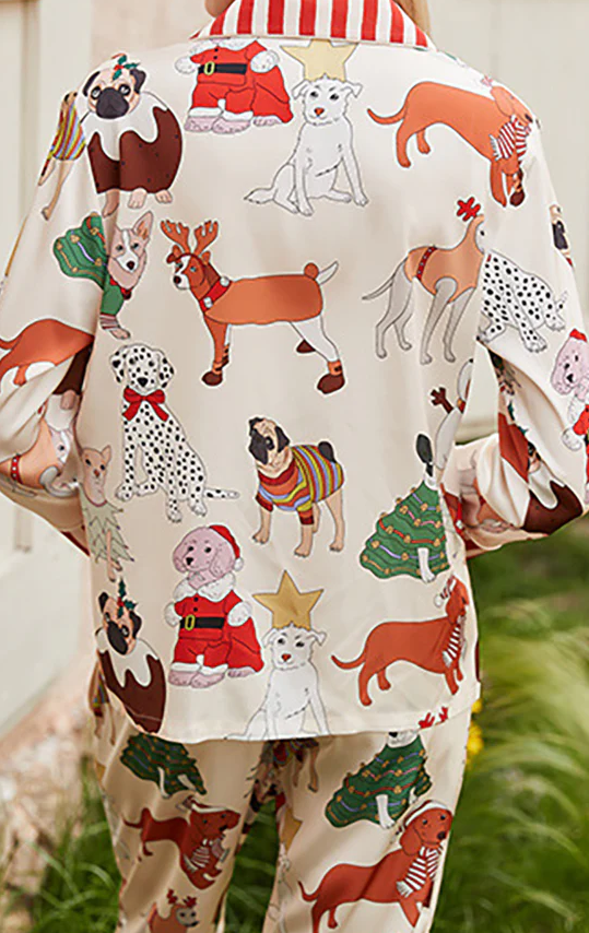 Custom Christmas Dog Pajama Sets for Girls