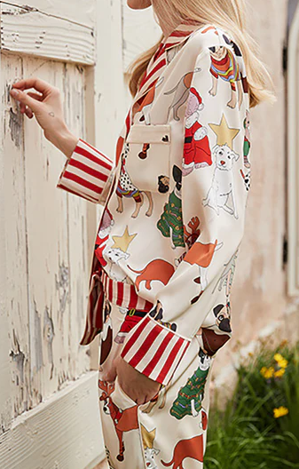 Custom Christmas Dog Pajama Sets for Girls