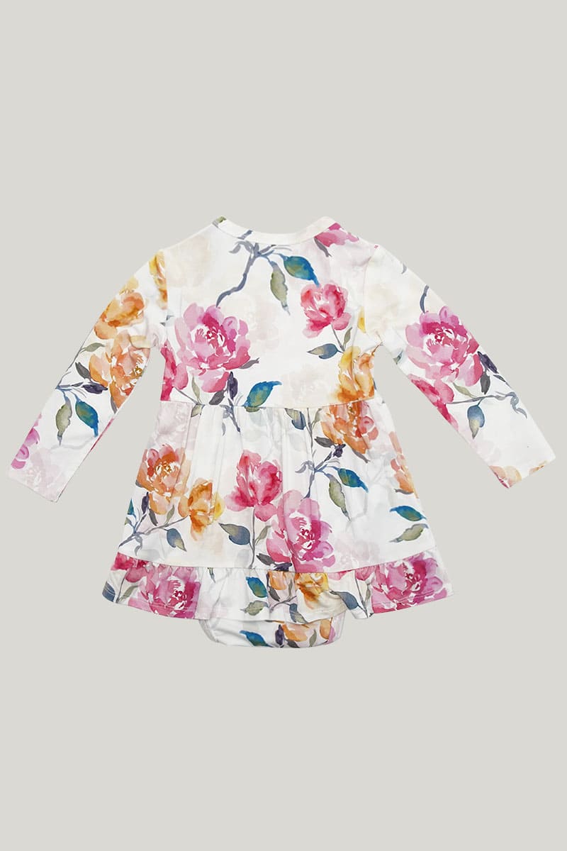 Skin-Friendly And Soft Bamboo Viscose Baby Long-Sleeved Onesie With Skirt Highly Elastic Romper-2316340040