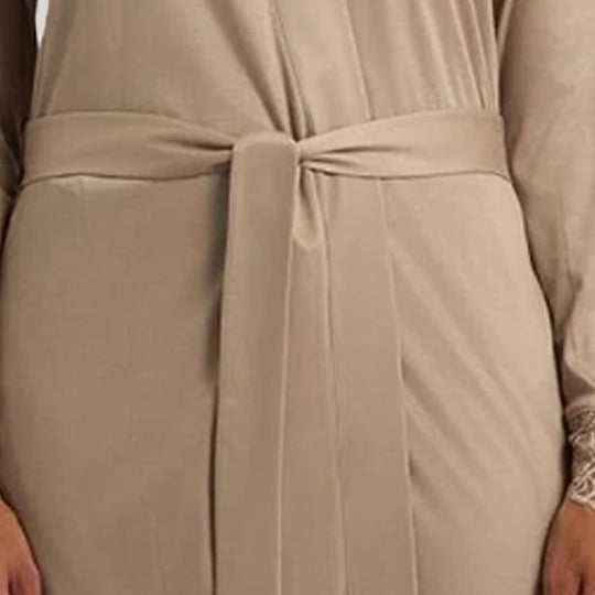 Skin-Friendly Solid Color Robe, Soft And Breathable Long Nightgown 2Pcs