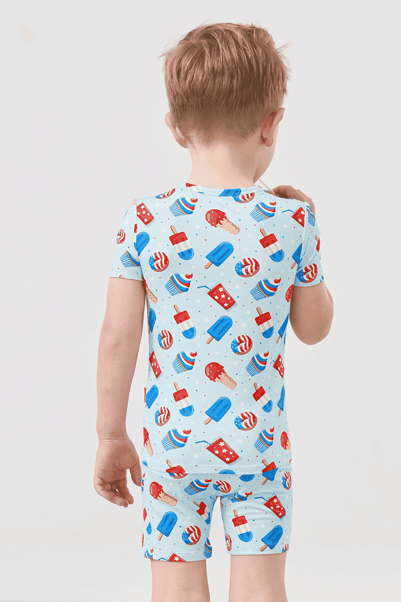 Custom Kids Bamboo T-Shirt, Fitted Pajama Set Manufacturer-2416520017
