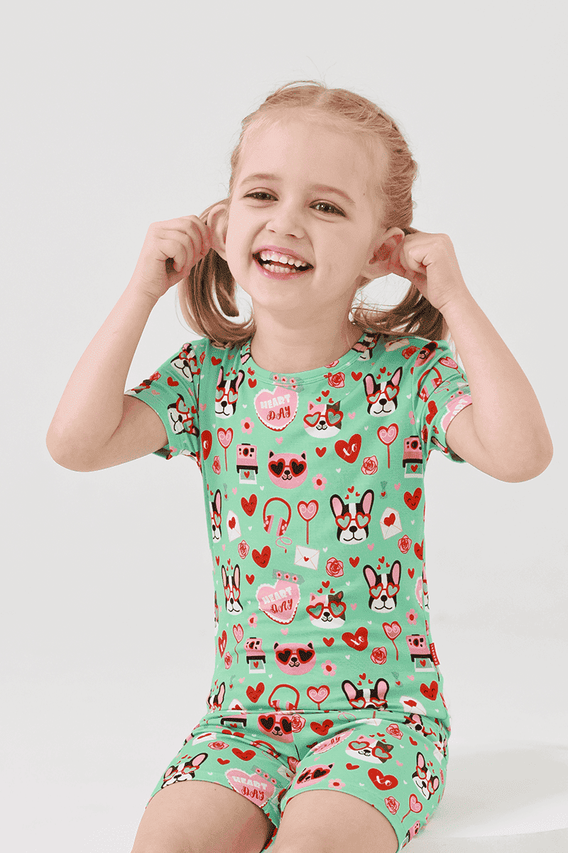 Custom Kids Bamboo T-Shirt, Fitted Pajama Set Manufacturer-2416520017