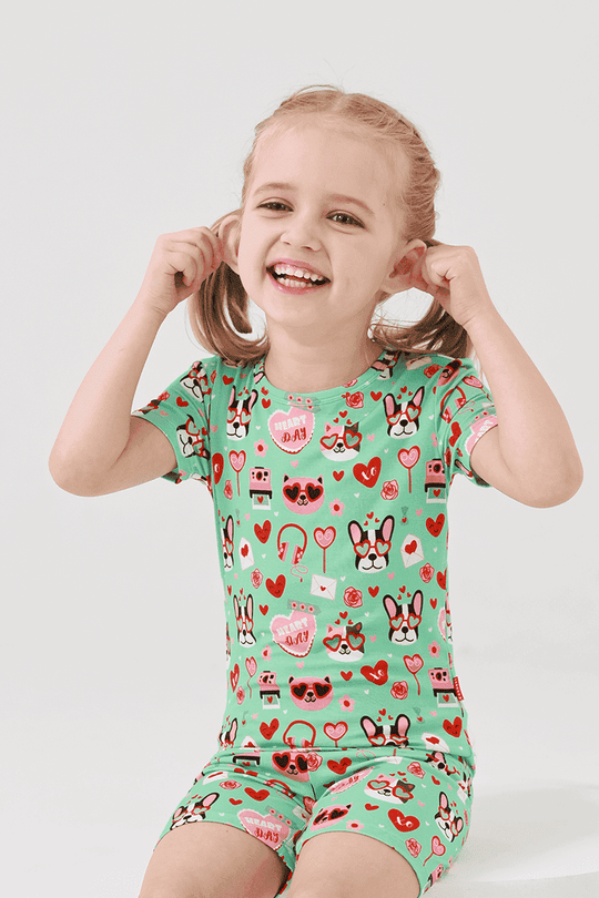 Custom Kids Bamboo T-Shirt, Fitted Pajama Set Manufacturer-2416520017
