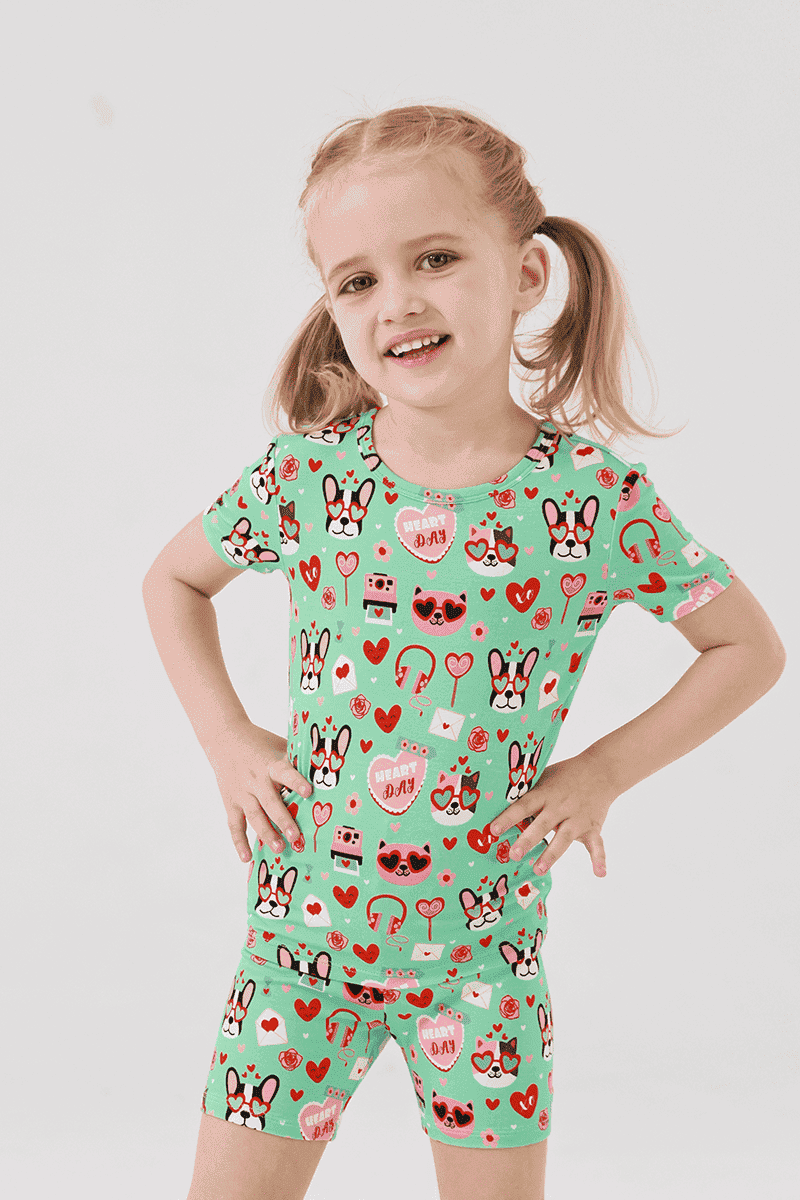Custom Kids Bamboo T-Shirt, Fitted Pajama Set Manufacturer