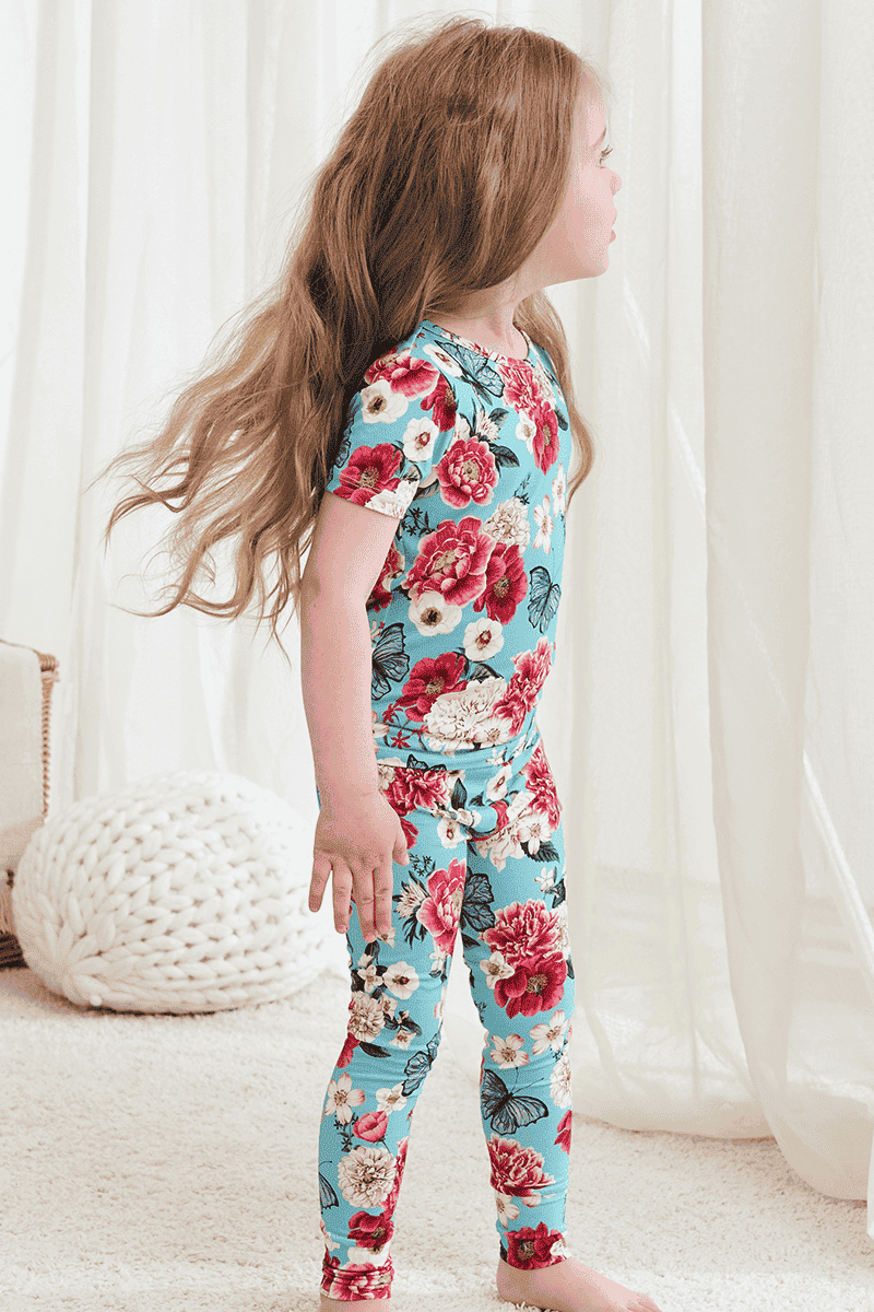 Custom Kids Bamboo T-Shirt, Short-Sleeved Long Pants Pajama Set Manufacturer-2416520103