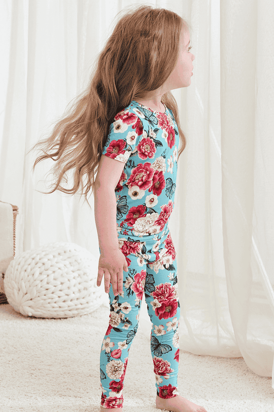 Custom Kids Bamboo T-Shirt, Short-Sleeved Long Pants Pajama Set Manufacturer-2416520103