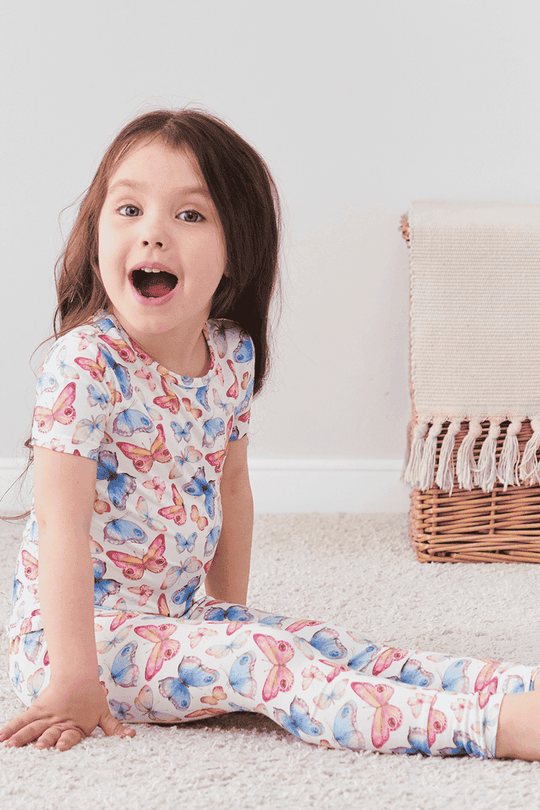 Custom Kids Bamboo T-Shirt, Short-Sleeved Long Pants Pajama Set Manufacturer-2416520103
