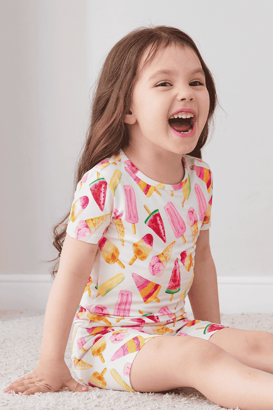 Custom Kids Bamboo Tee, Short-Sleeved Short Pants Pajama Set Manufacturer-2416520017