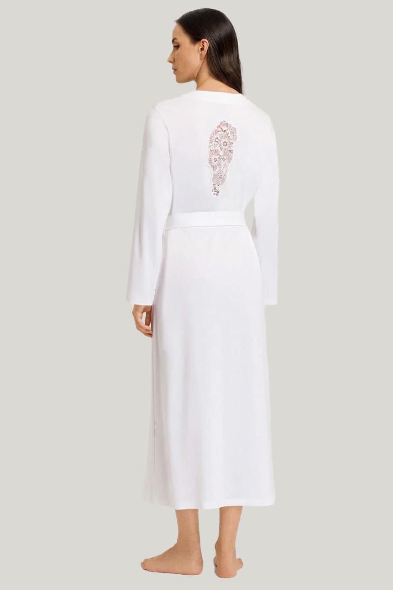 Wholesale Women'S Back Hollow Long Robes & Dressing Gowns, Skin-Friendly Silky Lightweight Sleepwear 2Pcs