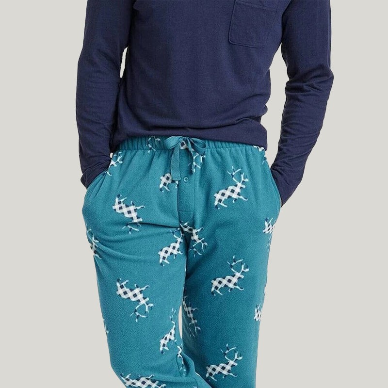 Soft And Comfortable Men'S Button Long Pajama Pants With Drawstring And Pocket Bamboo Fiber Pajama Pants