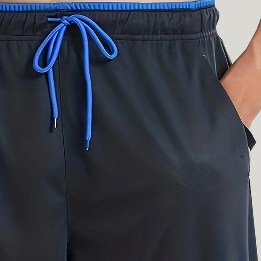 Soft And Comfortable Men'S Long Pajama Pants, Bamboo Fiber Wide-Leg Casual Pants With Drawstring And Pocket