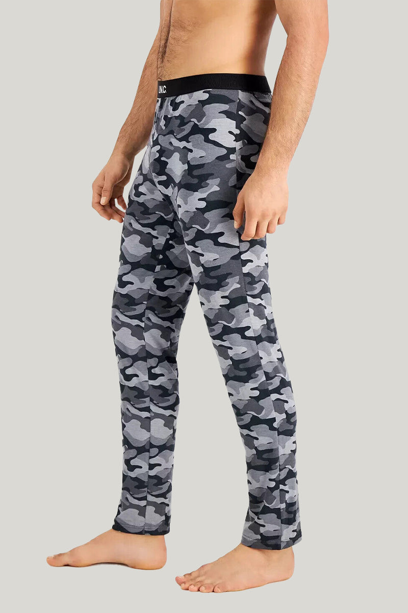 Soft And Comfortable Men'S Slim Fit Long Pajama Pants, Camouflage Patterned Pajama Pants Wholesaler
