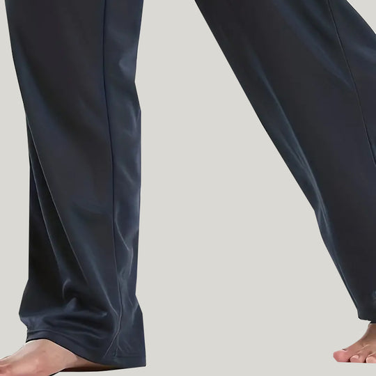 Soft And Comfortable Men'S Long Pajama Pants, Bamboo Fiber Wide-Leg Casual Pants With Drawstring And Pocket