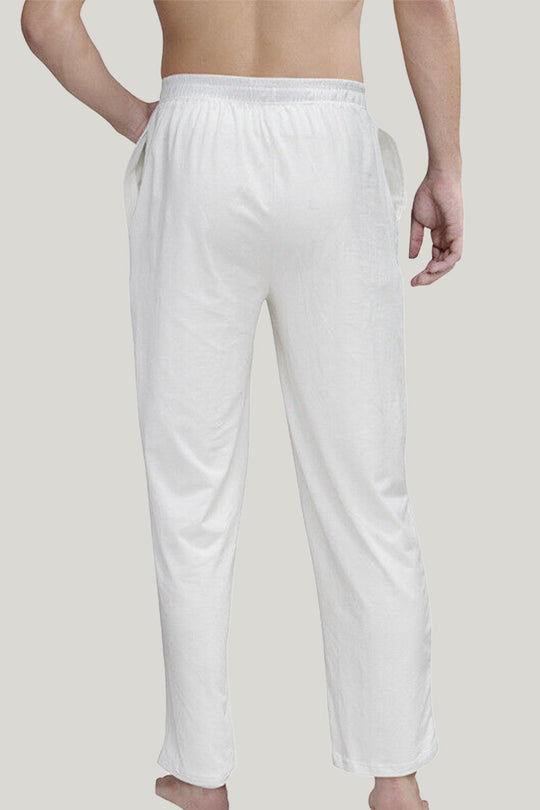 Soft And Comfortable Men'S Button Long Pajama Pants With Drawstring And Pocket Bamboo Fiber Pajama Pants