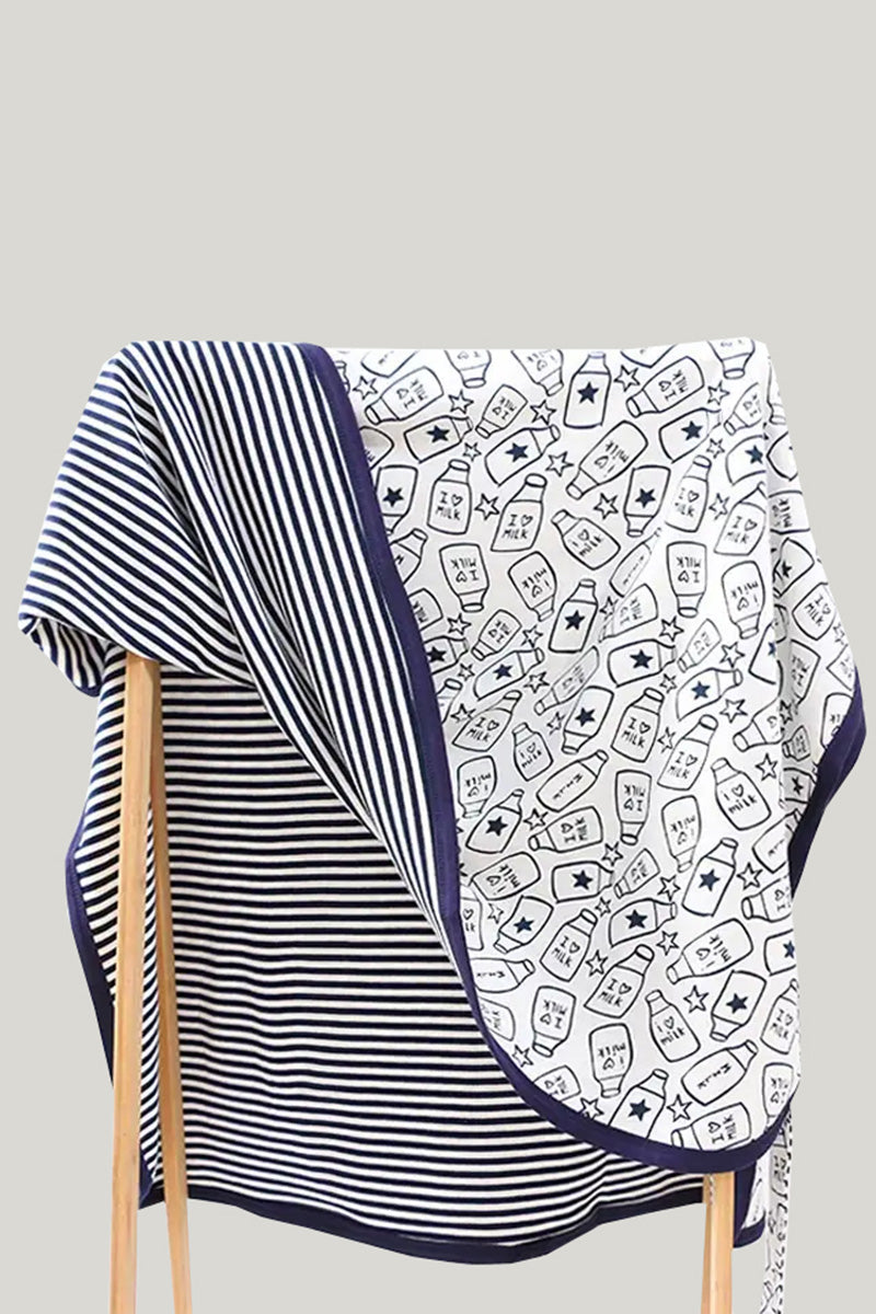 Double-Sided Bamboo Fiber Newborn Blanket Swaddle Comfy Muslin Quilt